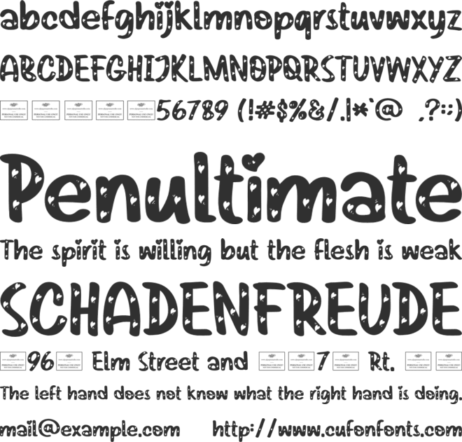 Infinitely font preview