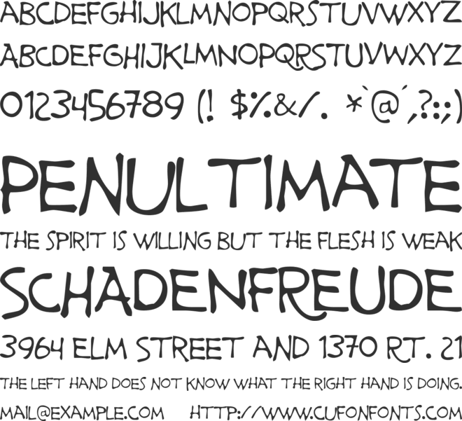 Prime Minister of Canada font preview
