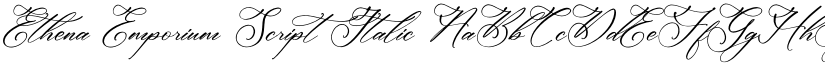 Ethena Emporium Script Italic font