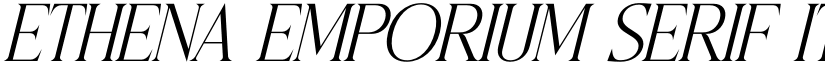 Ethena Emporium Serif Italic font