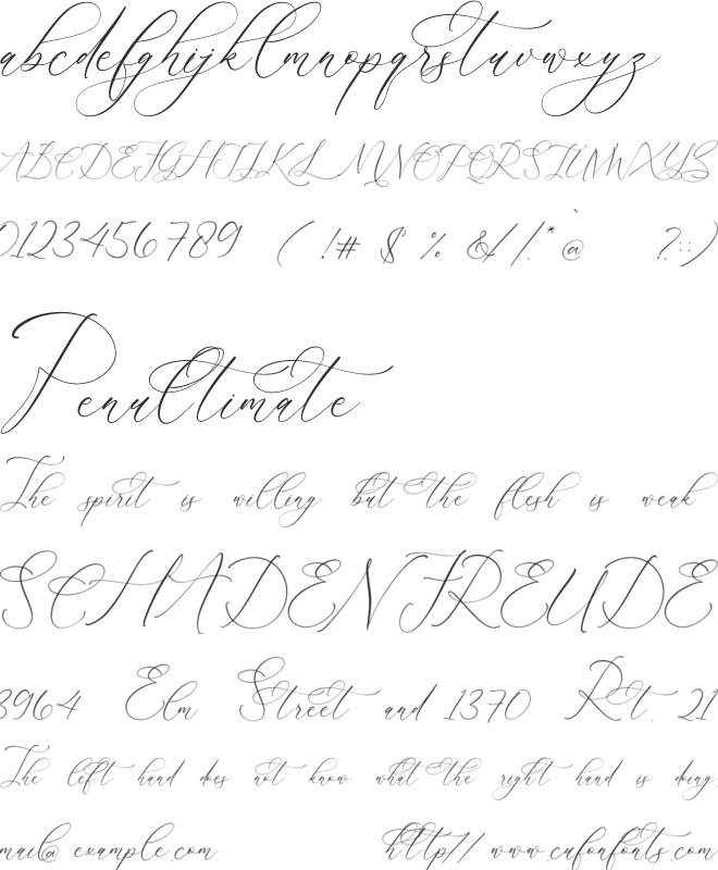 Ruthie font preview