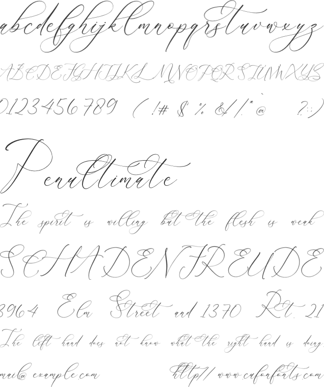 Ruthie font preview