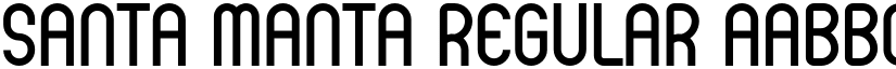 Santa Manta Regular font