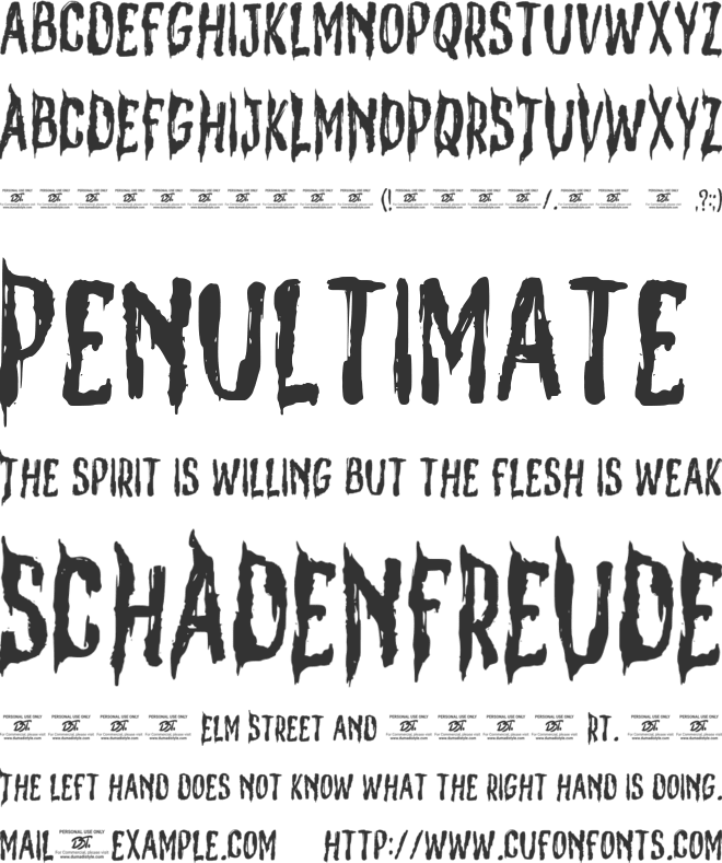 Heatizen font preview
