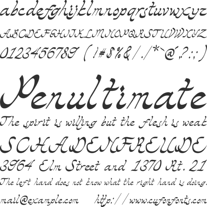 Casuallity font preview