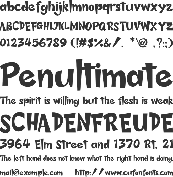 Flapdoodle font preview