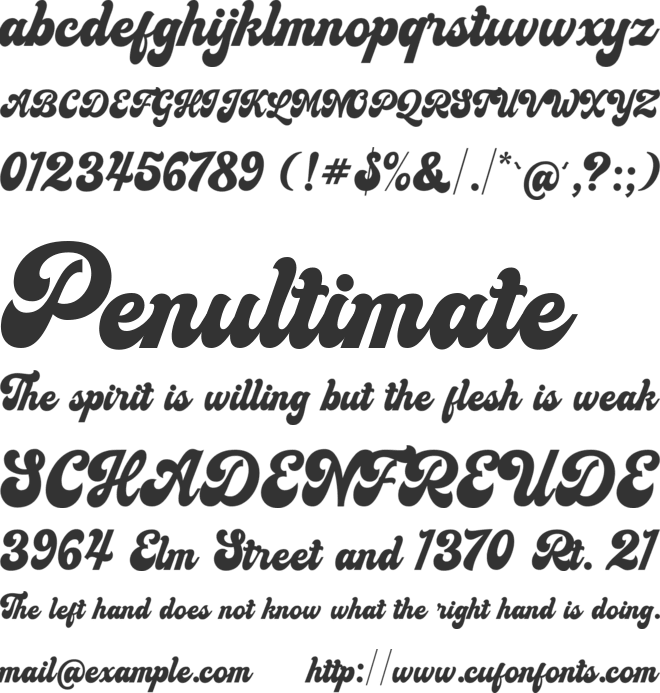 Vintage Mother font preview