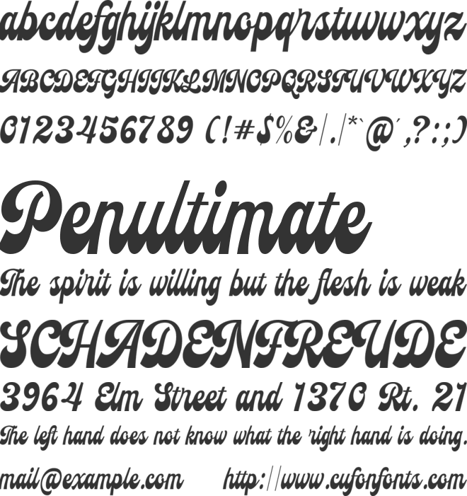 Retro Butterfly font preview