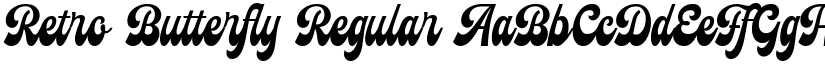 Retro Butterfly Regular font