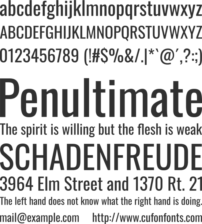 Oswald Variable font preview
