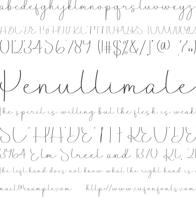 Mangosteen font preview