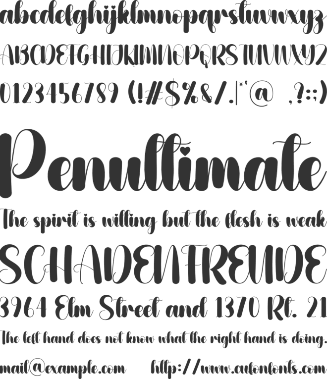 Linking font preview