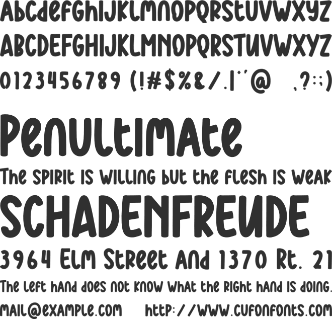 Official Day font preview