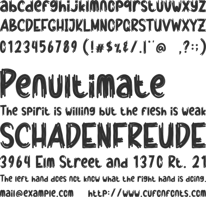 Haunted Hospital font preview