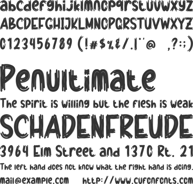 Haunted Hospital font preview