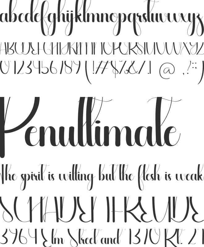 Smileside font preview