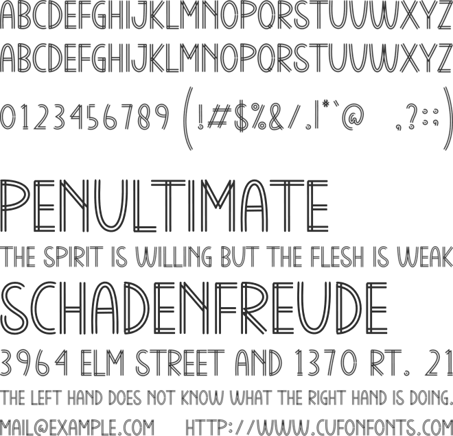 Linedoor font preview