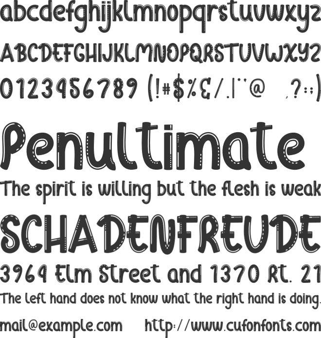 Vintage Comic font preview