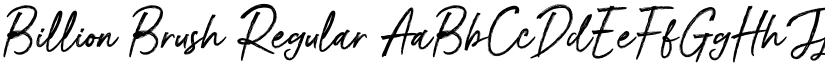Billion Brush Regular font