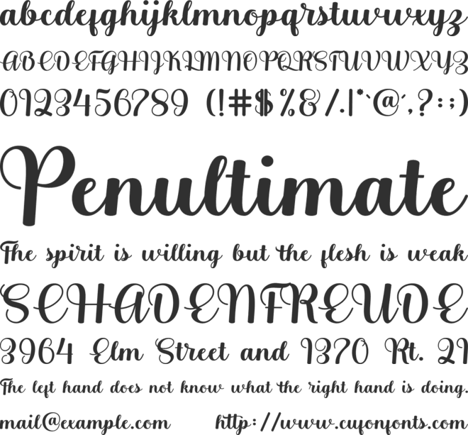 Belita font preview