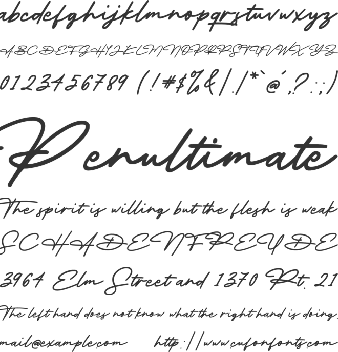 Payung Senja font preview