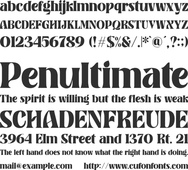 BANNER font preview