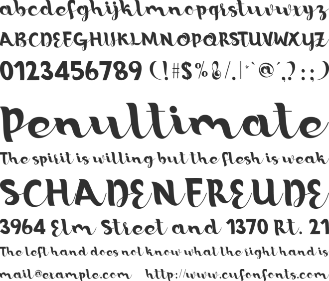 Baby Mentani font preview