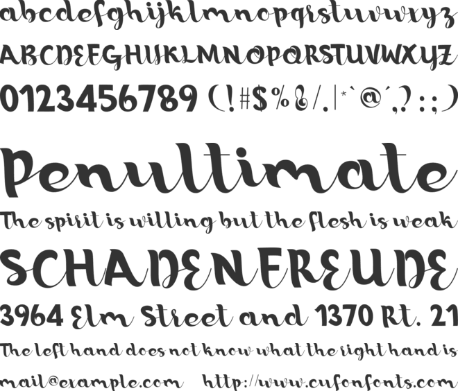 Baby Mentani font preview