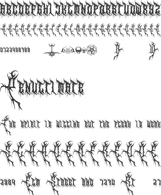 Borowedsoul font preview