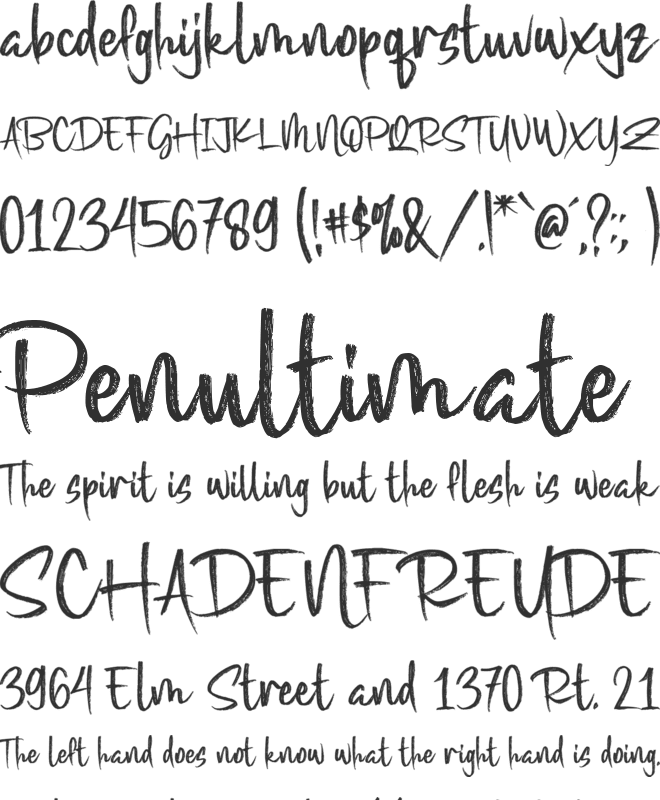 Strikefield font preview