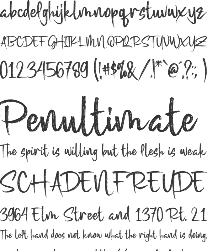 Strikefield font preview