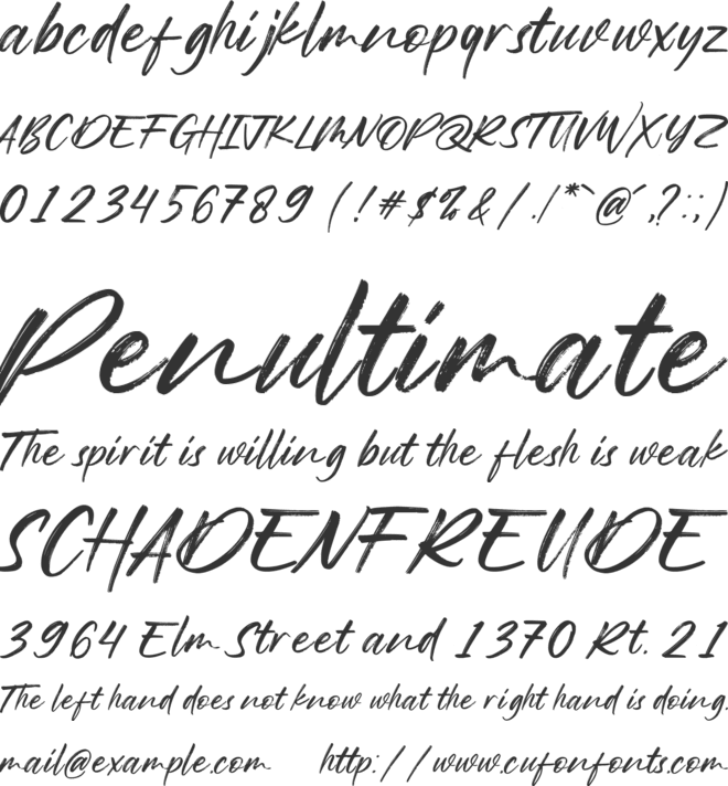 Unseeness font preview