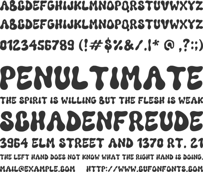 Funkie Retro font preview