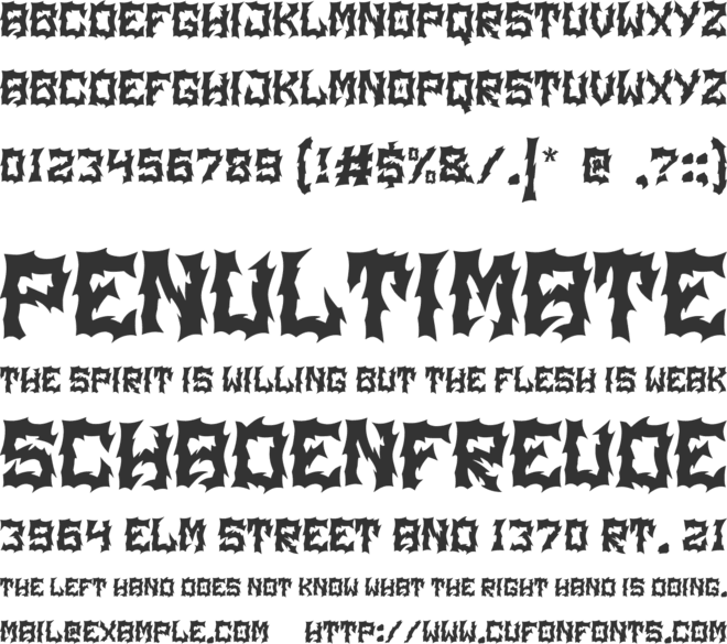 Bark Dones font preview