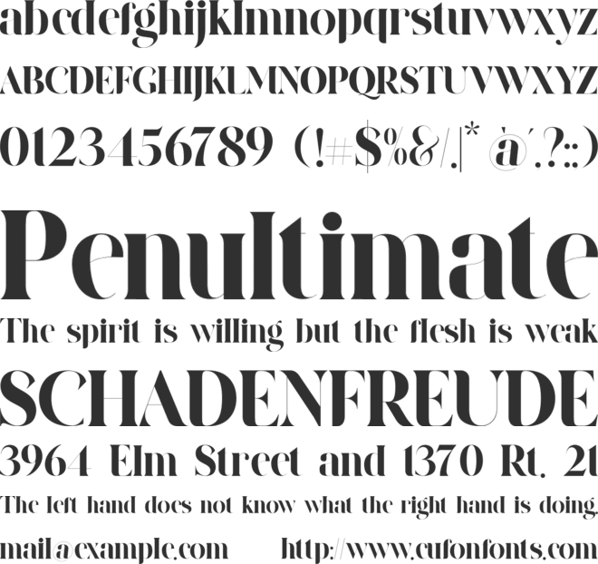 Sorhe font preview