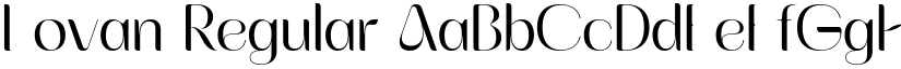 Lovan Regular font