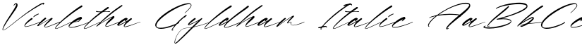 Vinletha Gyldham Italic font