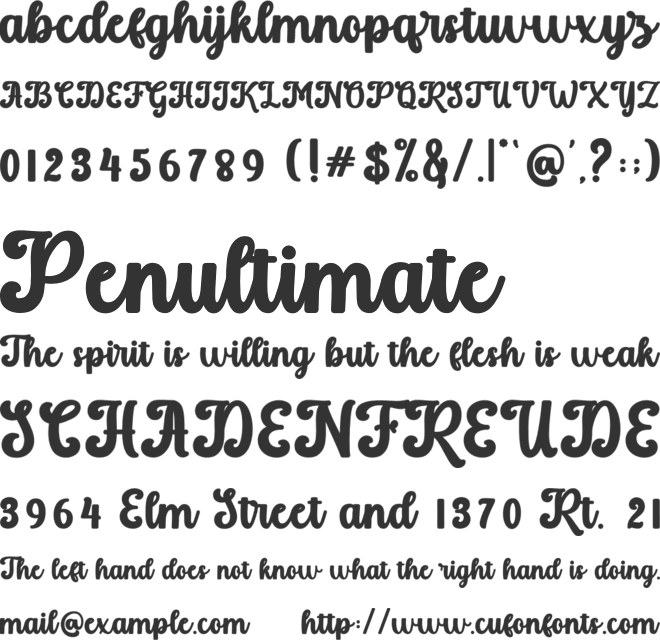 Hello Fyndina font preview