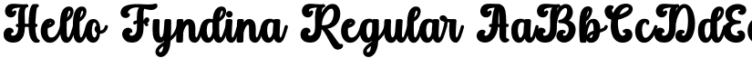 Hello Fyndina Regular font