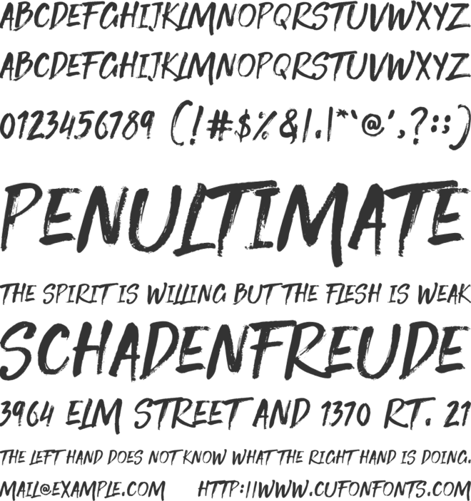 Gregean Brush font preview
