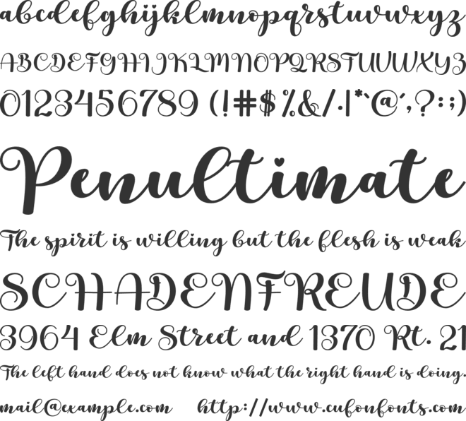 Foline font preview