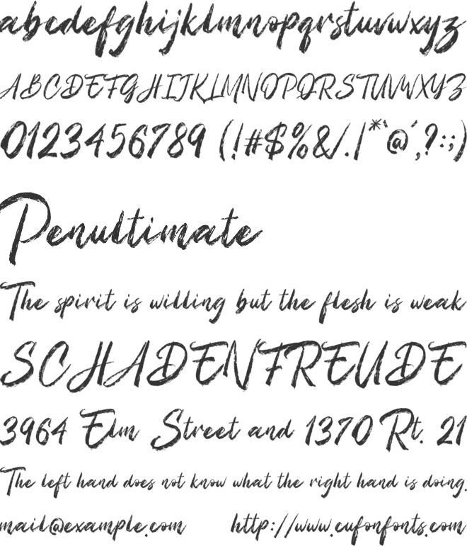 Fenggasta font preview