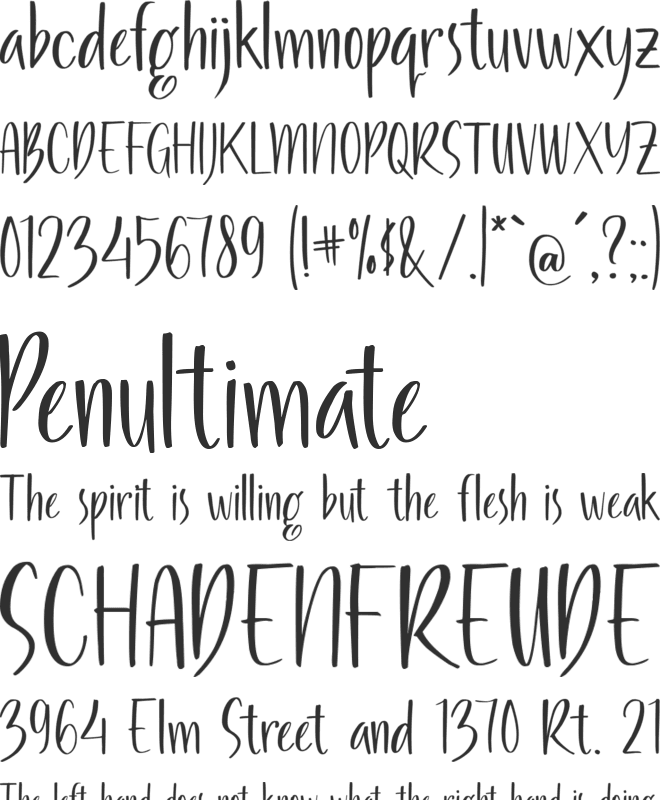 Quinbery font preview