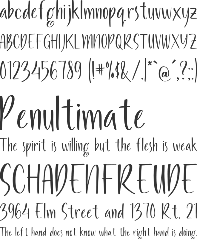 Quinbery font preview