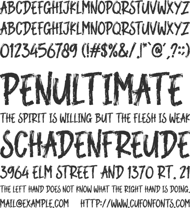 Dreamy Brush font preview