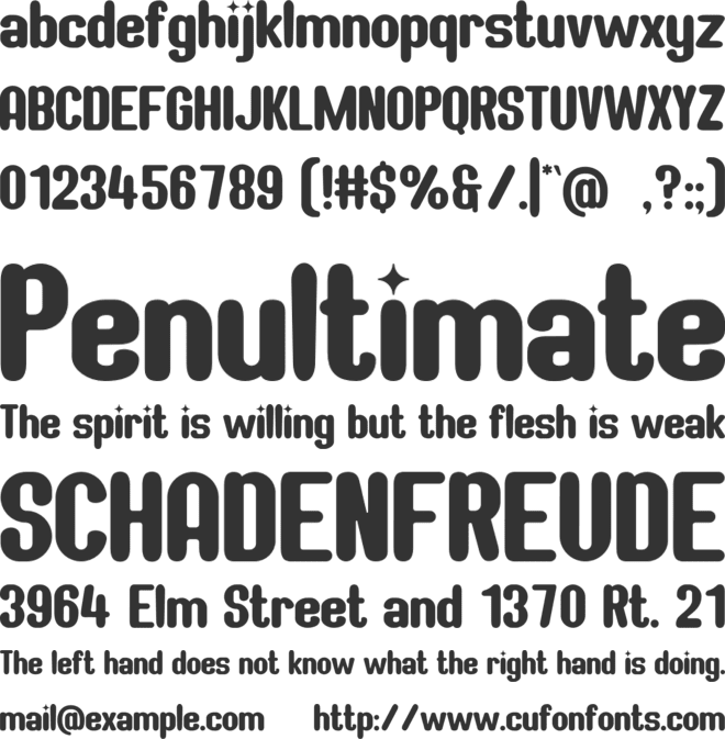 Frostbites font preview