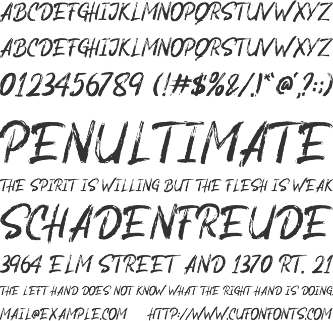 Dark Blow font preview