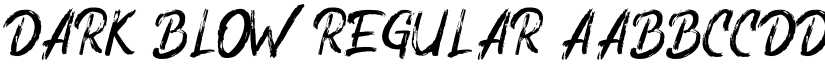 Dark Blow Regular font