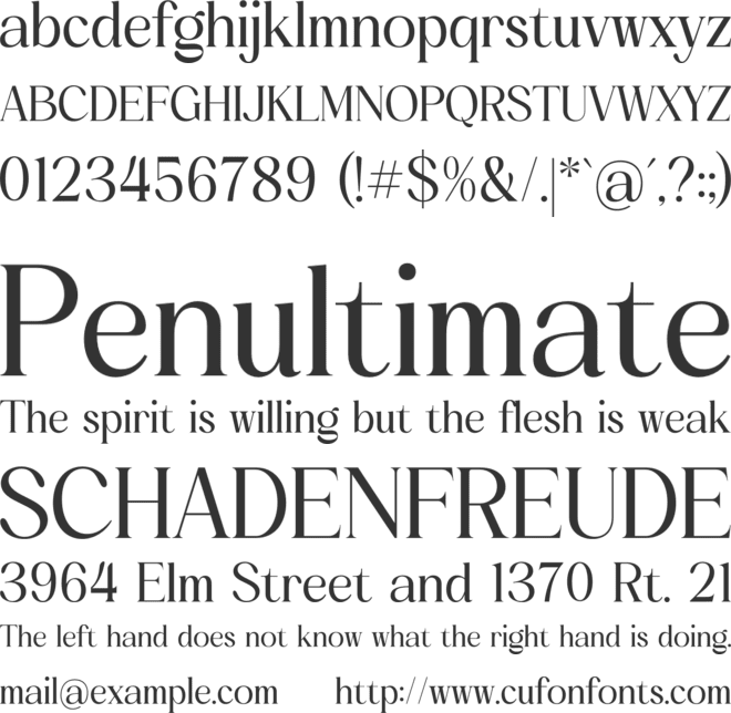 Kemilash font preview