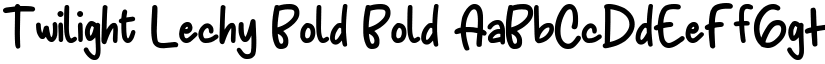 Twilight Lechy Bold Bold font